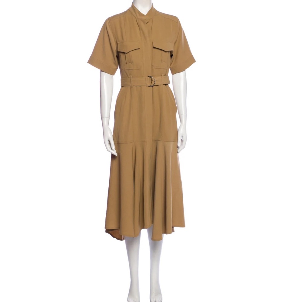 A.L.C. Emma Belted Shirt Dress - Beige